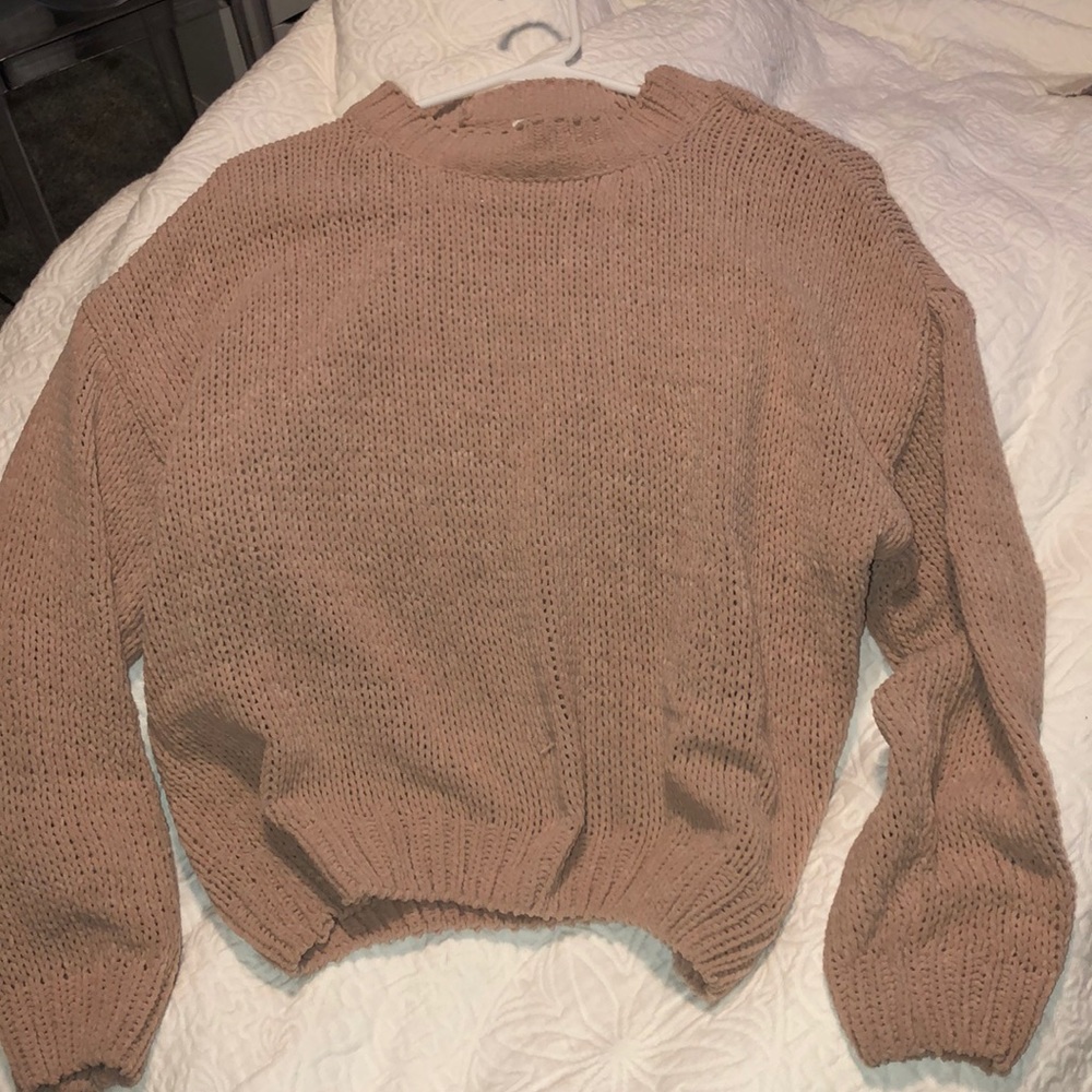 Beige / rosey tan colored sweater from Tillys